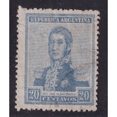 ARGENTINA 1918 GJ 491 ESTAMPILLA USADA CON FILIGRANA W.B. U$ 12